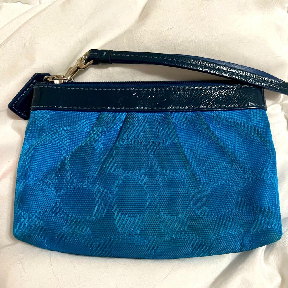 Blue Coach wristlet - super cute!